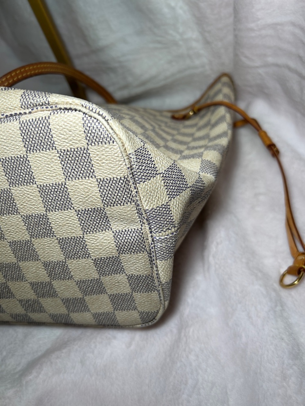 395. Louis Vuitton Damier Azur Canvas Neverful MM w/coa - Picture 12 of 15
